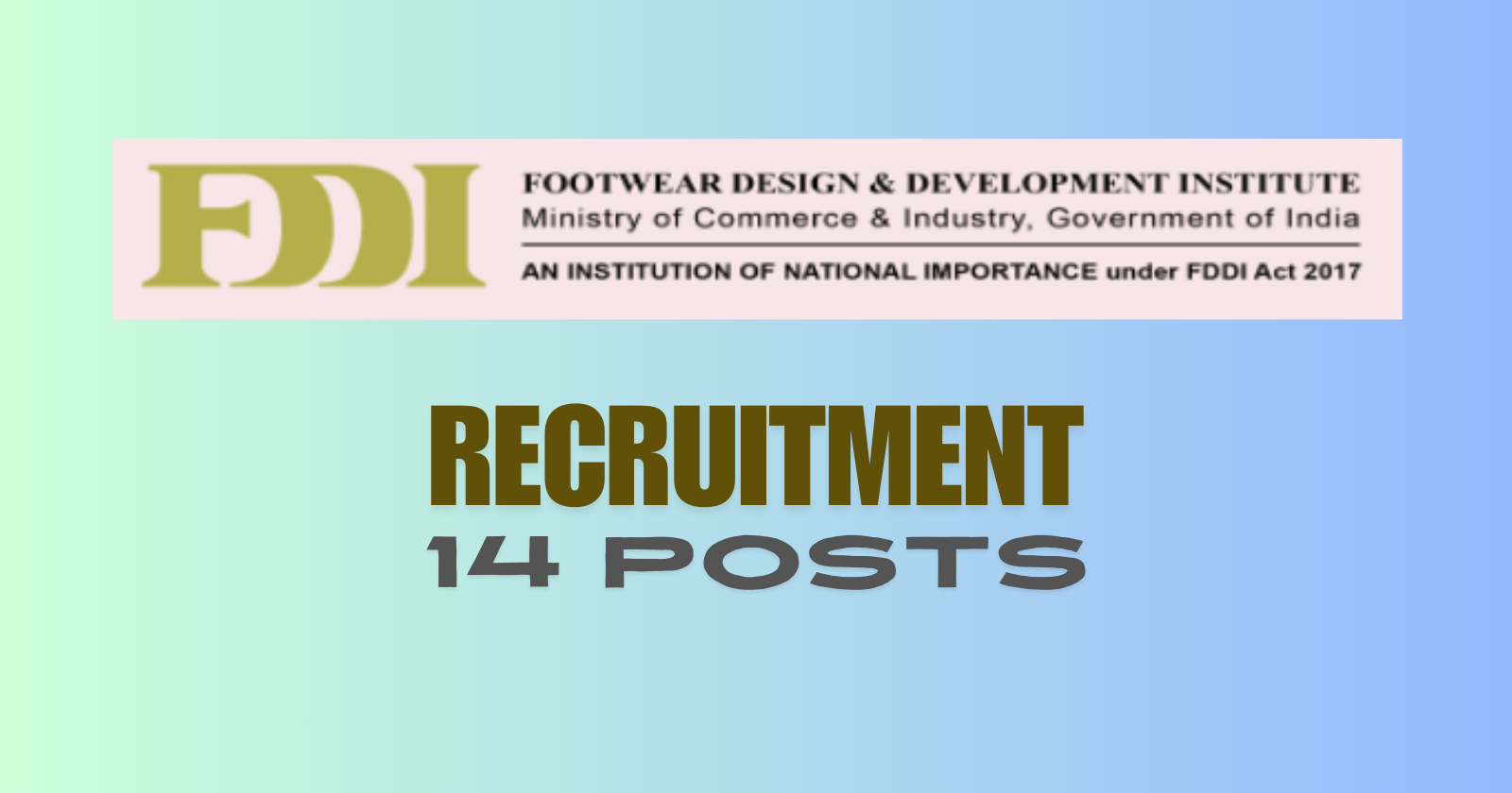 FDDI Recruitment 2024